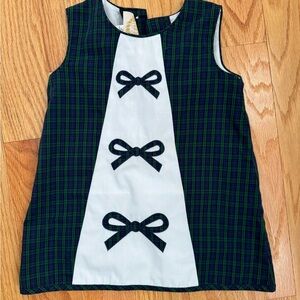 The Beaufort Bonnet Company Green and White Plaid Dress